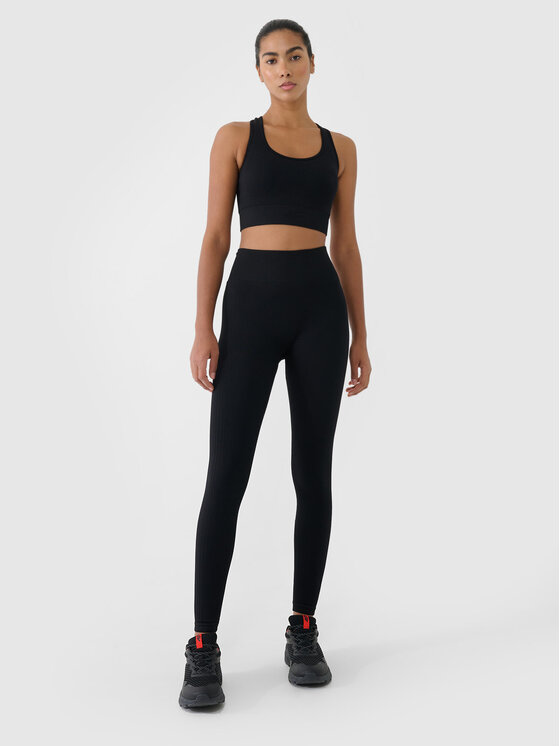 4F 4F Legginsy MULTI ACTIVE Czarny Slim Fit