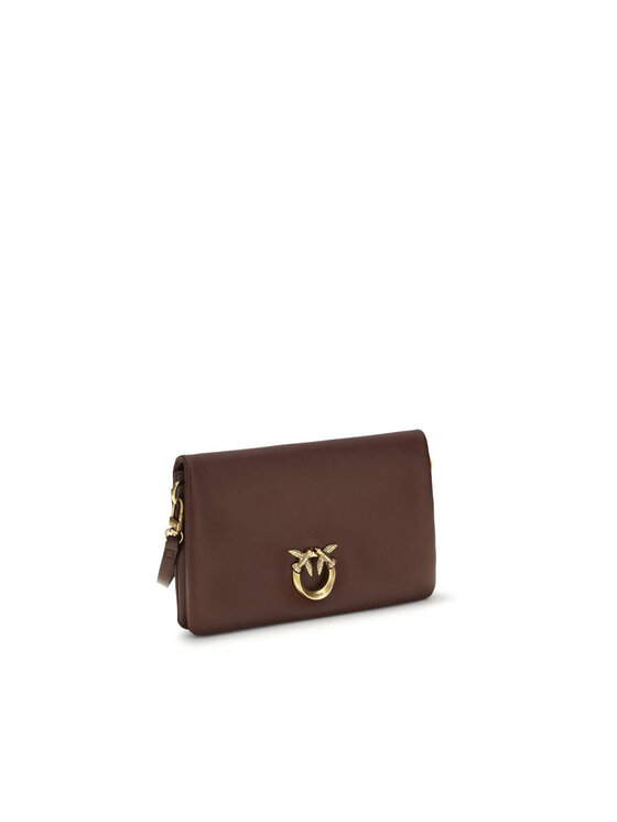 PINKO PINKO Torebka Purple Calf Leather Bos Taurus Shoulder Fioletowy