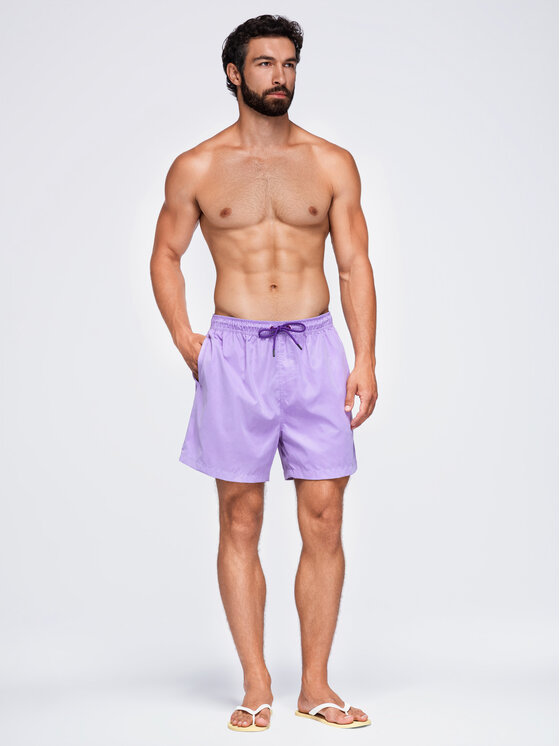 Ombre Ombre Szorty kąpielowe OM-SRSS-0216 Fioletowy Regular Fit