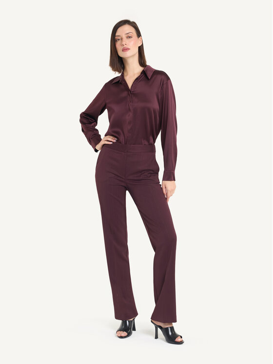 KMX KMX Spodnie materiałowe 809870004 Bordowy Straight Fit