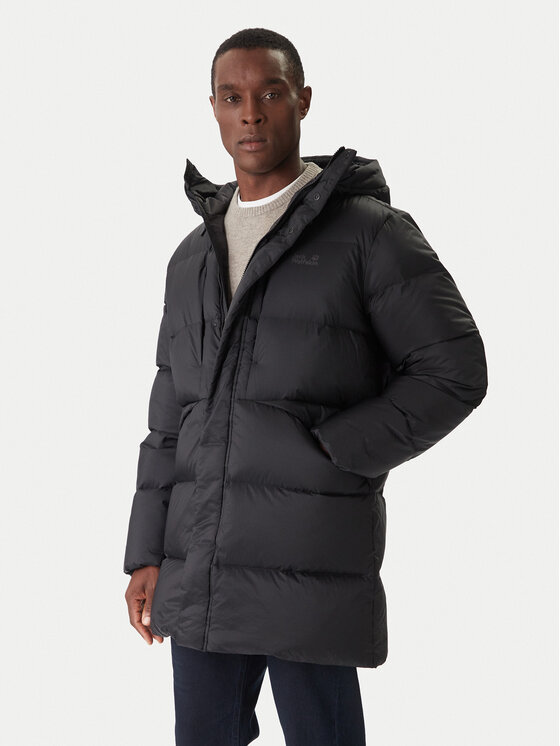 Jack Wolfskin Jack Wolfskin Vatovaná bunda Icy Hill A65049 Černá Relaxed Fit