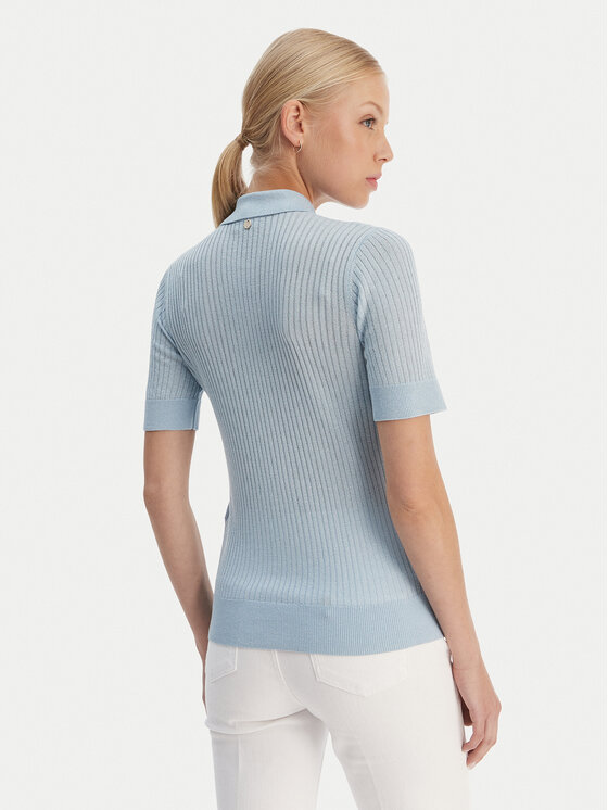 Liu Jo Liu Jo Polo marškinėliai WA6285 MS46J Žydra Slim Fit
