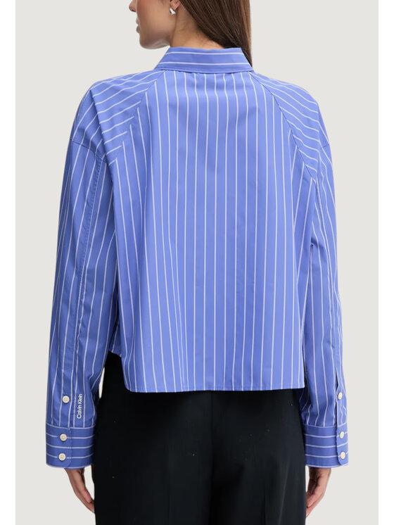 Calvin Klein Jeans Calvin Klein Jeans Πουκάμισο YD STRIPE BOXY CROPP Μπλε Boxy Fit