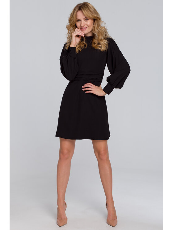 Makover Makover Večerné šaty K078 Čierna Regular Fit