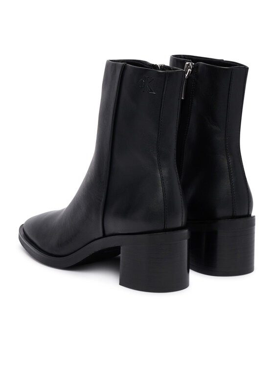 Calvin Klein Calvin Klein Μποτάκια Block Heel Ank Boot Lth HW0HW03220 Μαύρο