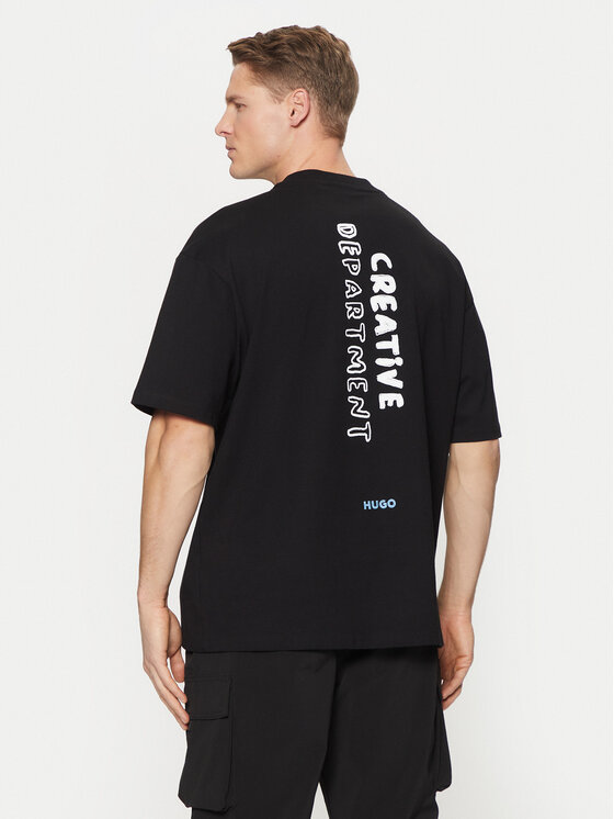 HUGO HUGO T-Shirt Nabion 50530441 Czarny Loose Fit