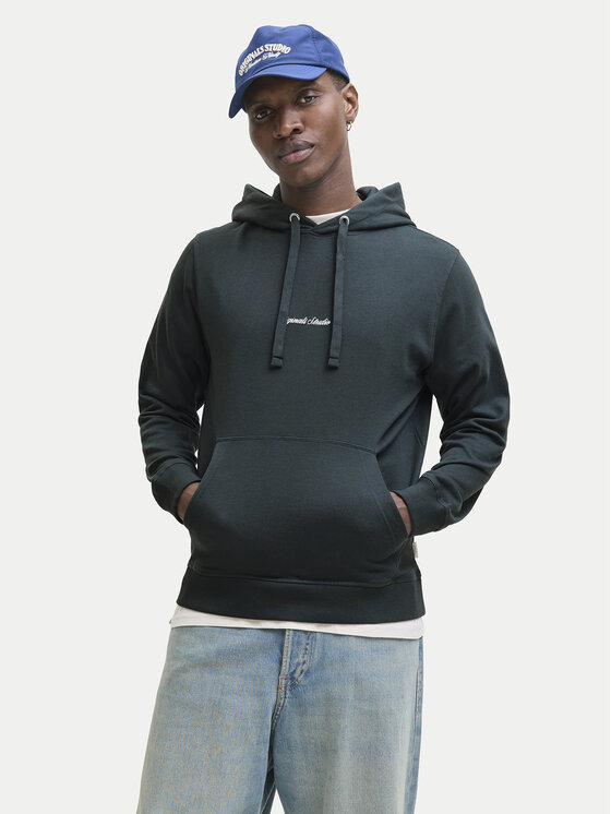 Jack & Jones Hanorac Norrebro 12282861 Verde închis Relaxed Fit
