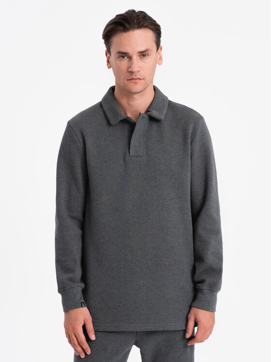 Ombre Ombre Tepláková souprava Z71 Šedá Regular Fit