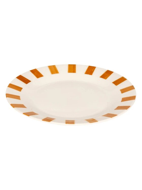 MIAhome MIAhome Komplet talerzy 6 szt. deserowych Cheri pomarańczowe Ø19 cm Biały