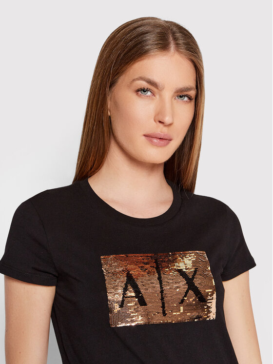 Armani Exchange Armani Exchange T-krekls 8NYTDL YJ73Z 6231 Melns Slim Fit