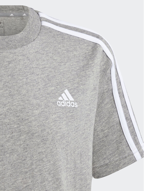 adidas adidas T-Shirt Essentials 3-Stripes Cotton T-Shirt IB1669 Grau Regular Fit