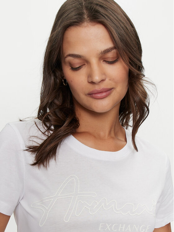 Armani Exchange Armani Exchange T-Shirt 6DYT15 YJ3RZ 1000 Biały Regular Fit