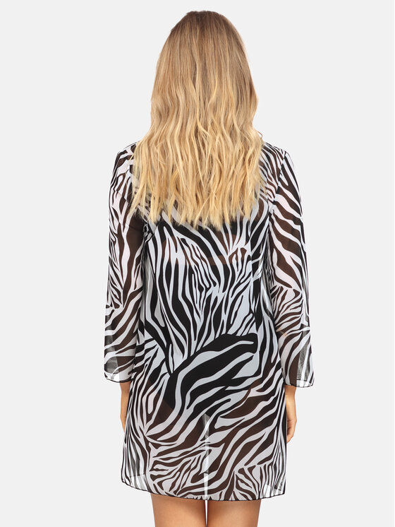 Miss Lou Miss Lou Tunica Joyce Animal Print O-ML046 Nero