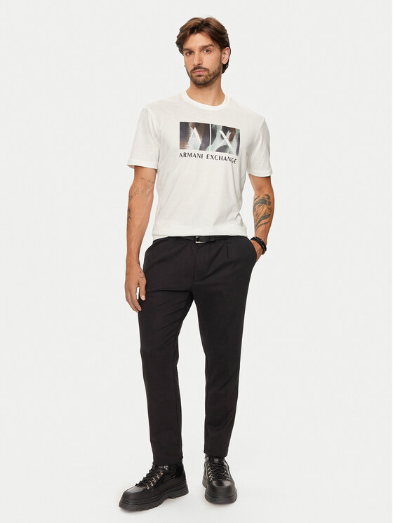 Armani Exchange Armani Exchange Футболка 6DZTHF ZJH4Z 1116 Білий Regular Fit