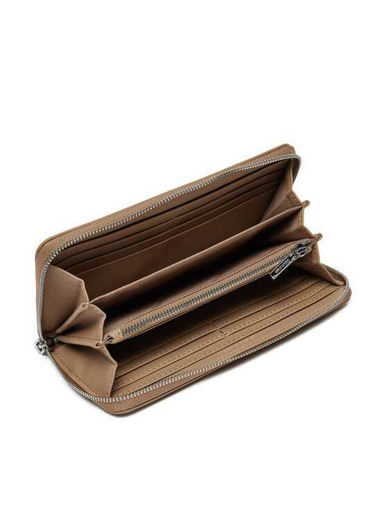 Calvin Klein Calvin Klein Голям дамски портфейл Ck Daily Large Zip Around_Pbl K60K612850 Кафяв