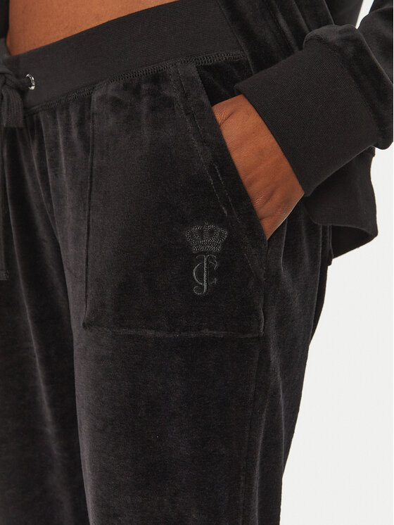Juicy Couture Juicy Couture Donji dio trenerke Caisa JCSEBJ008 Crna Slim Fit