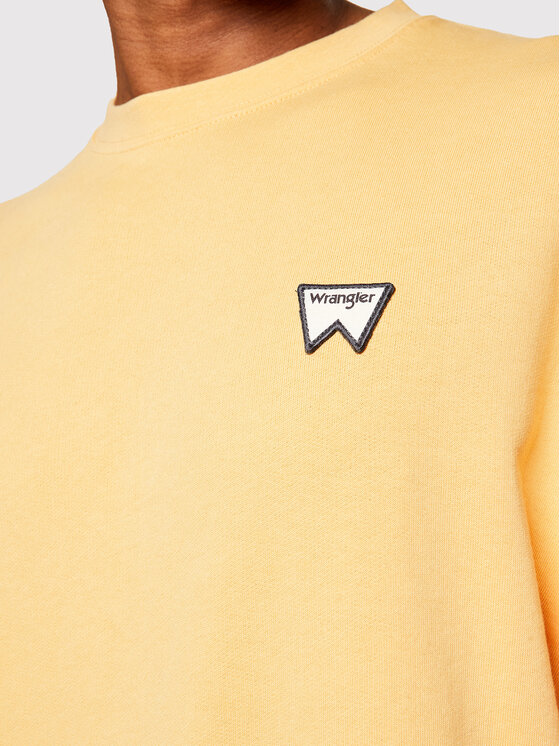 Wrangler Wrangler Felpa Badge Crew W6E5HAA11 112130730 Giallo Regular Fit