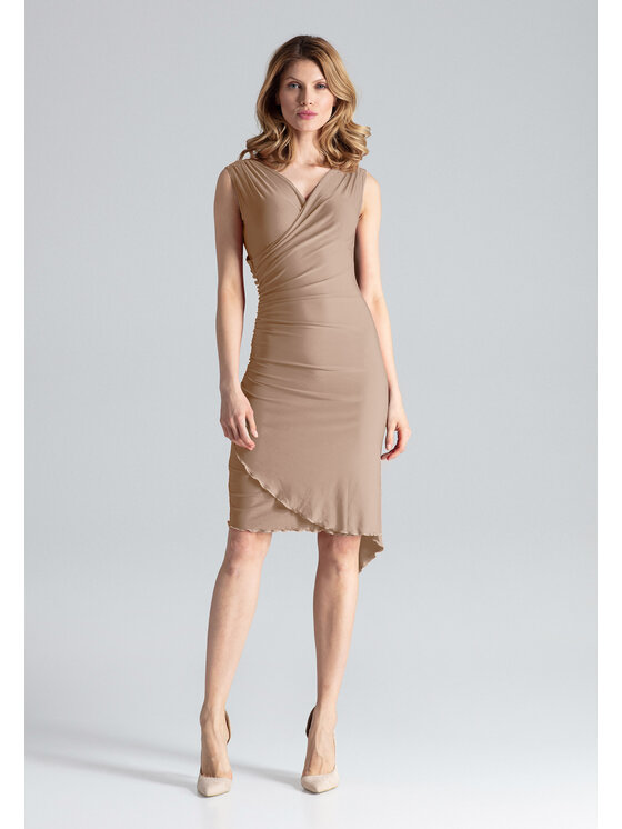 FIGL FIGLFIGL Vestito M053 Beige Slim Fit