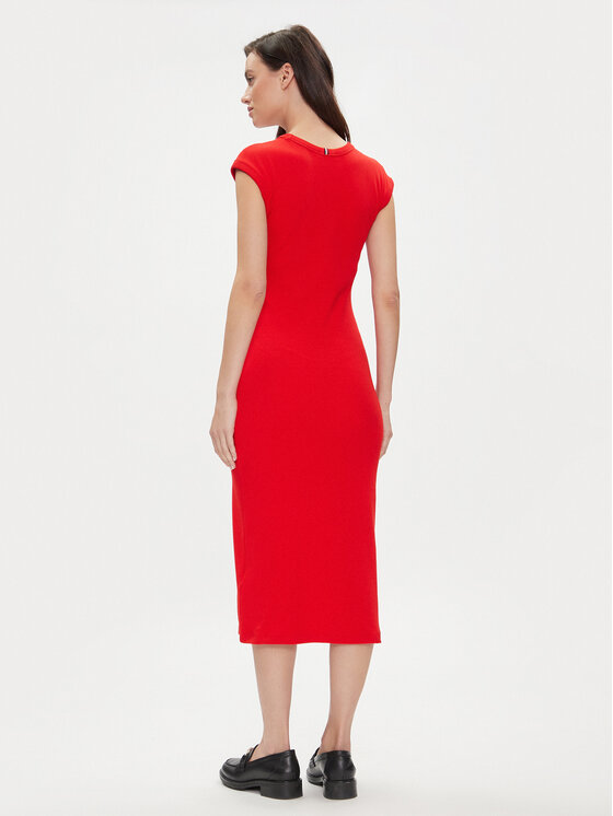 Tommy Hilfiger Tommy Hilfiger Vasarinė suknelė WW0WW41273 Raudona Slim Fit
