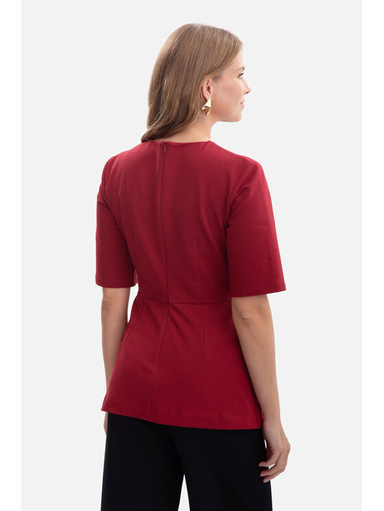 BeWear BeWear Bluzka B305 Bordowy Baggy Fit