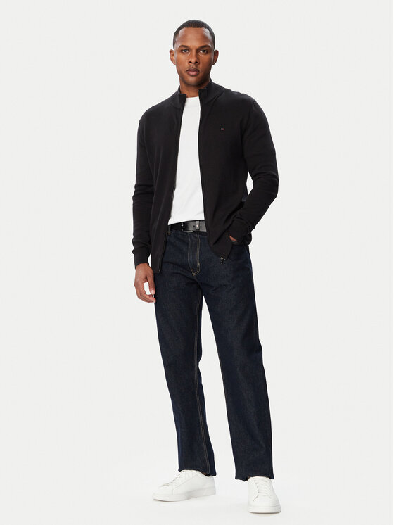Tommy Hilfiger Tommy Hilfiger Кардиган Essential MW0MW36517 Черен Regular Fit