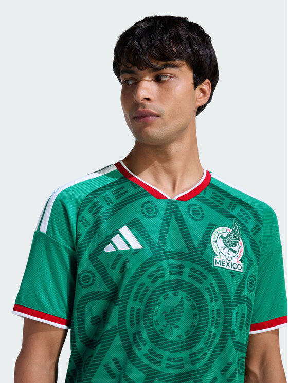 adidas adidas Koszulka techniczna Mexico 26 Home Jersey Zielony Slim Fit