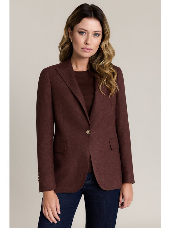 Lancerto Lancerto Marynarka Pienza MA073226000050 Brązowy Regular Fit