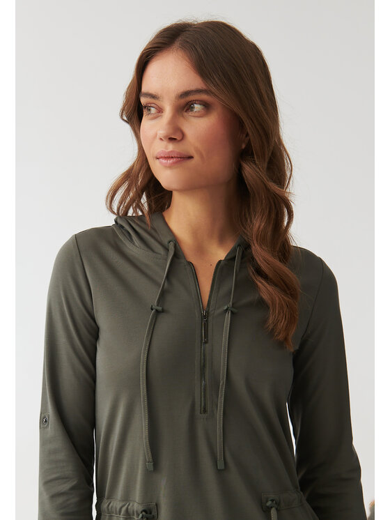 TATUUM TATUUM Sukienka dzianinowa MOLOKO Khaki Oversize