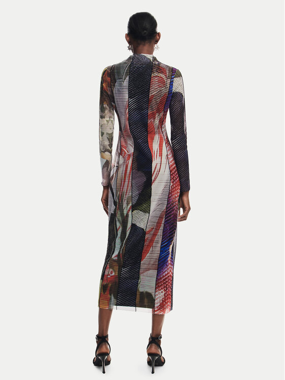 Desigual Desigual Každodenné šaty Carson 24WWVK59 Farebná Slim Fit