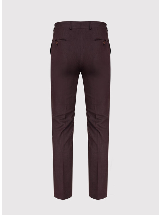 Pako Lorente Pako Lorente Spodnie garniturowe P24SF-6G-031 Bordowy Slim Fit