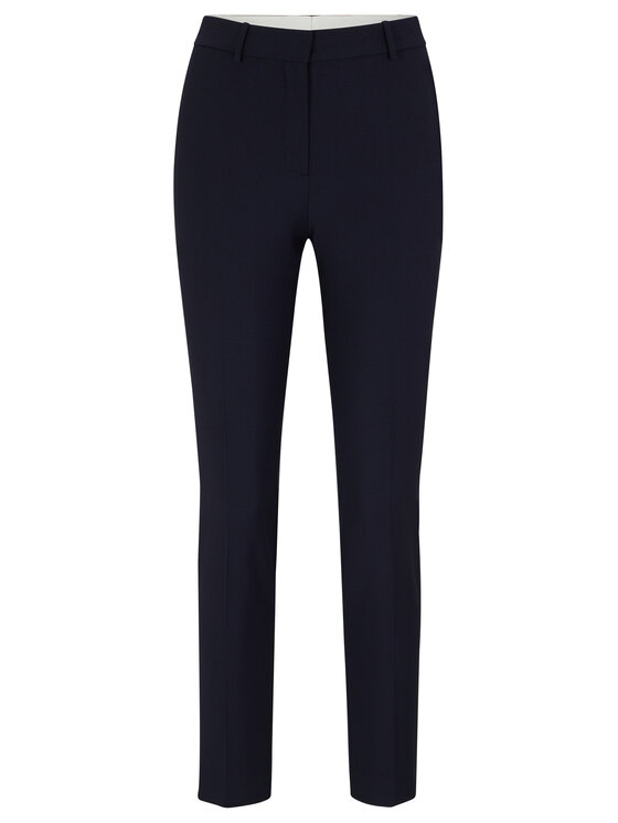 BOSS Boss Hlače iz tkanine 50490051 Mornarsko modra Regular Fit