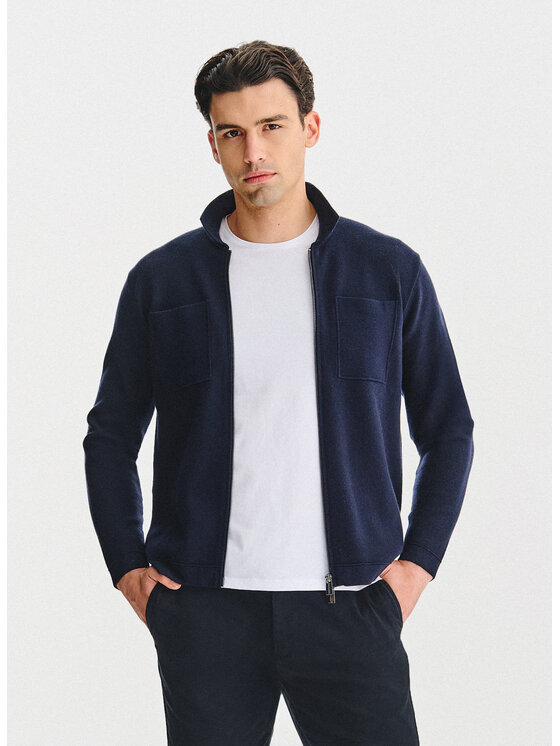 Pako Lorente Pako Lorente Kardigan P25WF-2X-013 Granatowy Classic Fit
