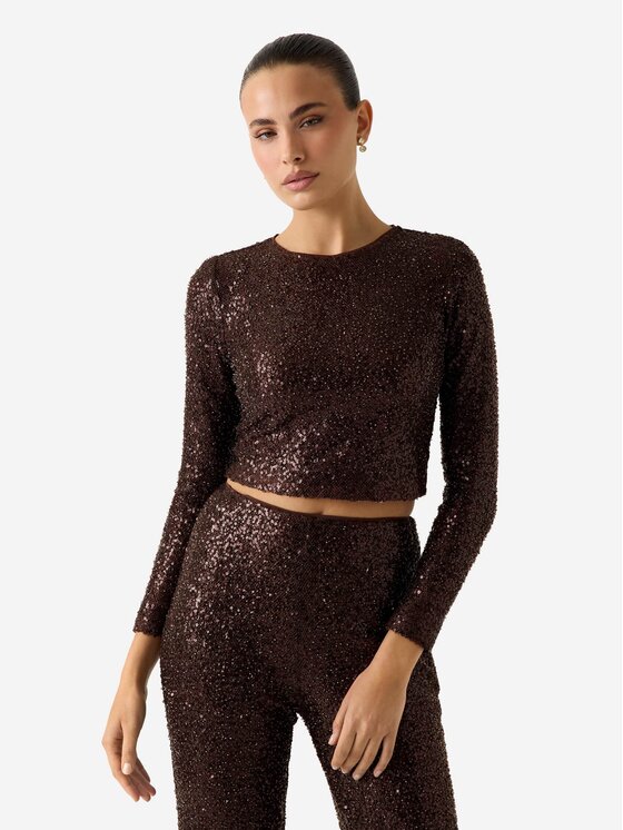 Guess Guess Top 180187 Brązowy Classic Fit