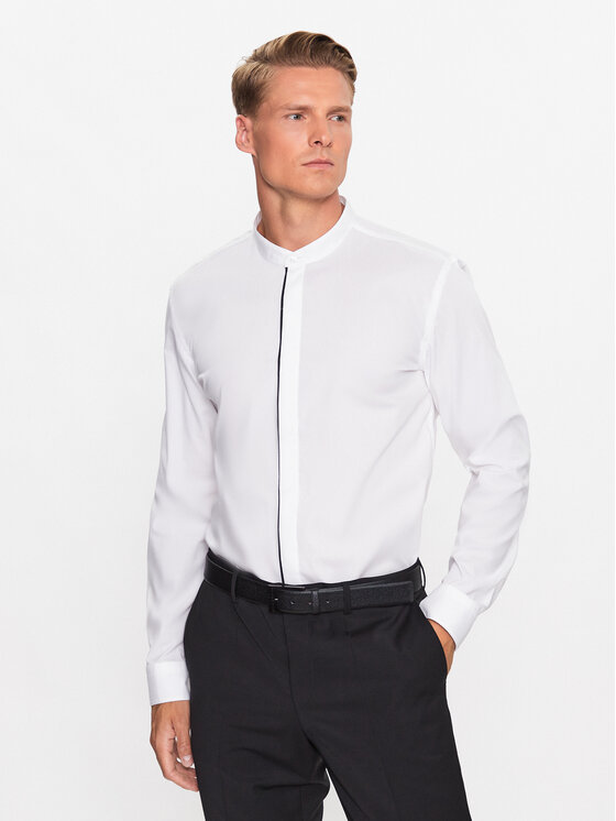 BOSS Boss Krekls 50484506 Balts Slim Fit