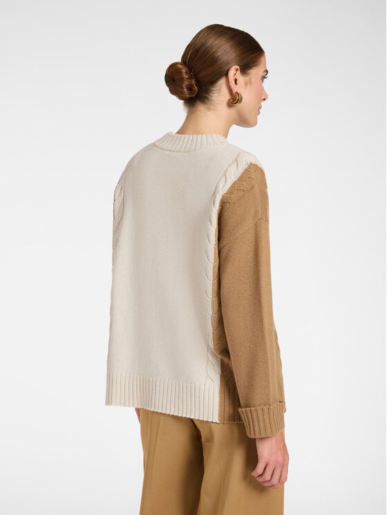 Elena Mirò Elena Mirò Sweter M062Z000824N0A1 Kremowy Regular Fit