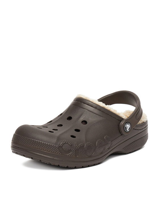 Crocs Crocs Natikači C-BAYA LINED CLOG 205969-206 Rjava