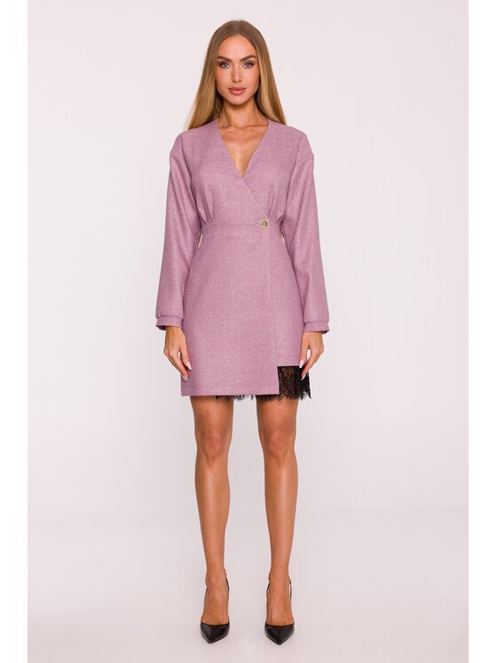 Made of Emotion Made of Emotion Sukienka wieczorowa M871 Brązowy Modern Slim Fit