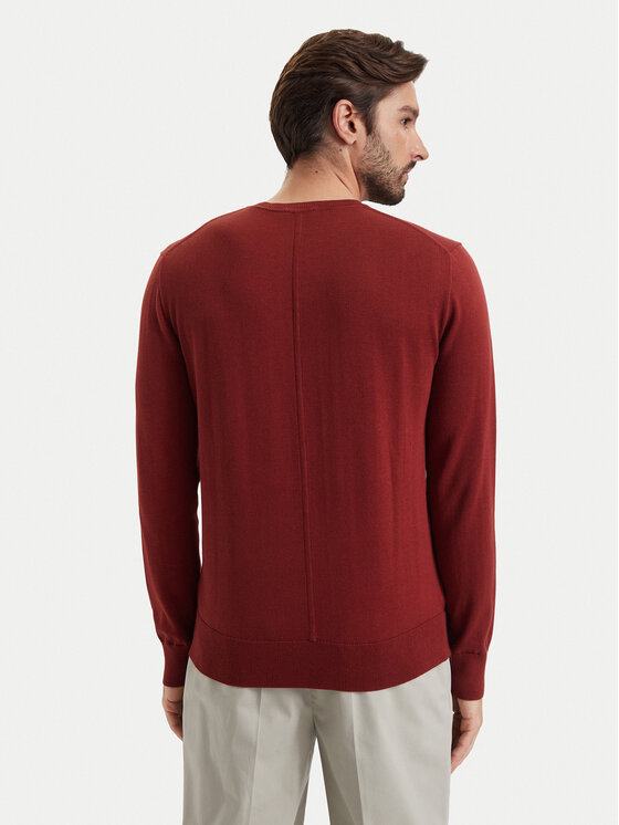 Calvin Klein Calvin Klein Džemperis LV040BM343 Tumši sarkana Regular Fit