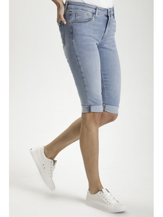 Cross Jeans Cross Jeans Szorty jeansowe P 457-033 Niebieski Slim Fit