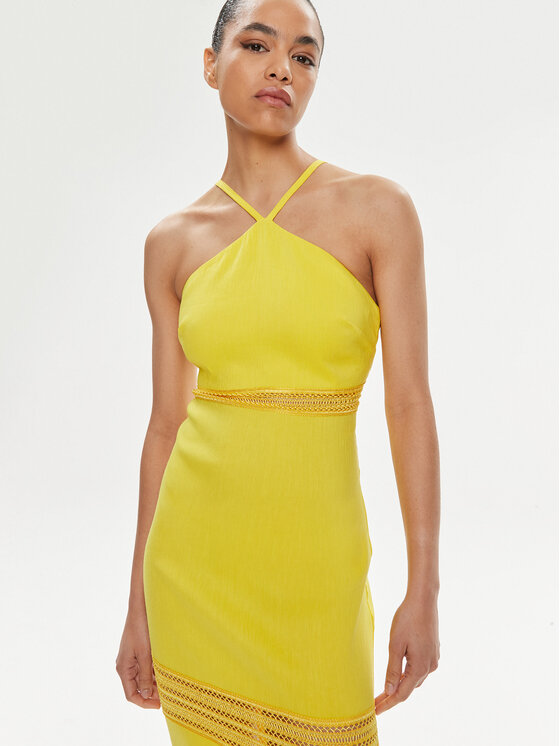 Patrizia Pepe Patrizia Pepe Sukienka letnia 2A2729/A268-Y447 Żółty Slim Fit