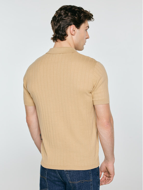 BIG STAR BIG STAR Sweter MATISONIS Beżowy Basic Fit