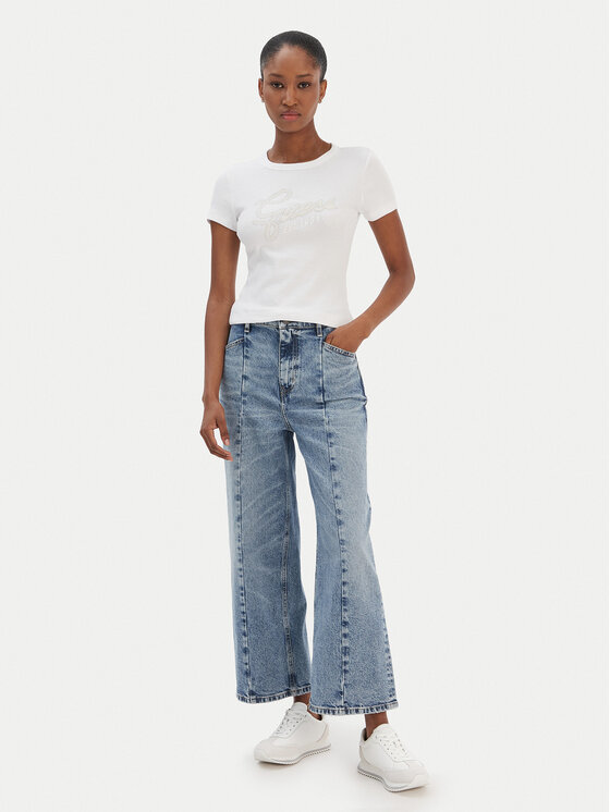 Guess Jeans Guess Jeans Jeansy W6RA1H D5M4M Niebieski Wide Leg
