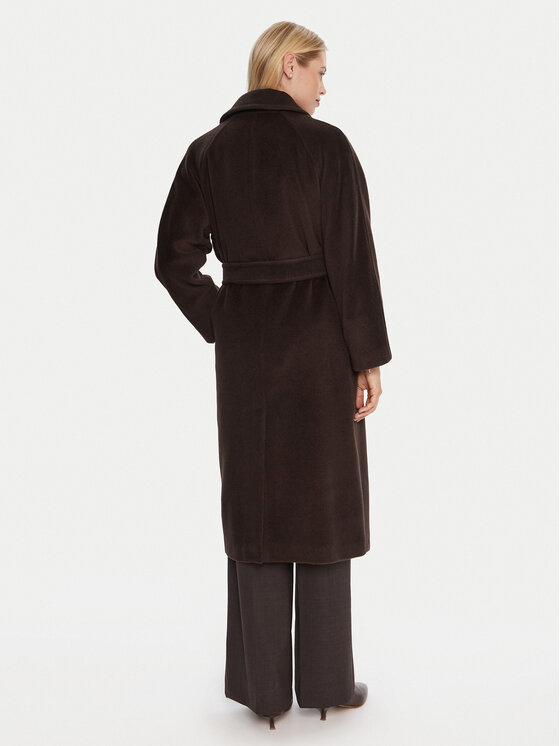 Marella Marella Palton de lână English 2523016142 Maro Regular Fit