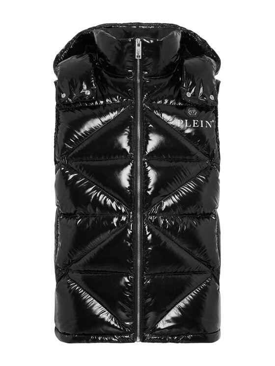 PHILIPP PLEIN PHILIPP PLEIN Vatovaná bunda 61 Čierna Regular Fit