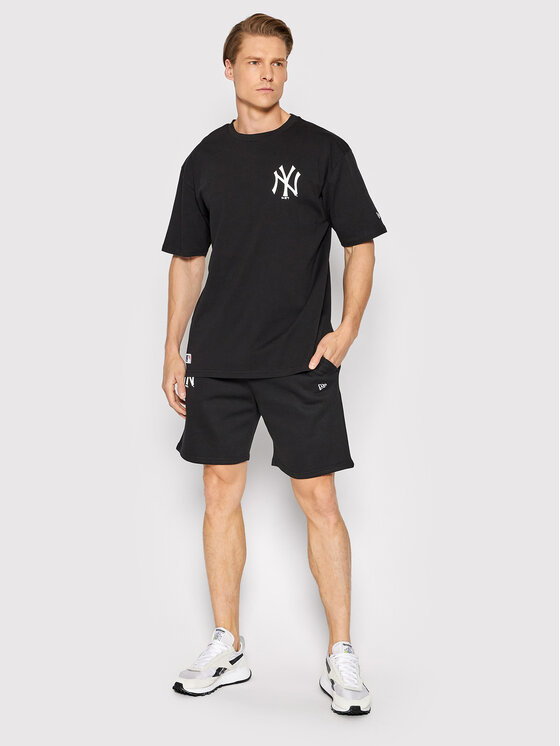 New Era New Era Szorty sportowe New York Yankees Seasonal 12827225 Czarny Regular Fit