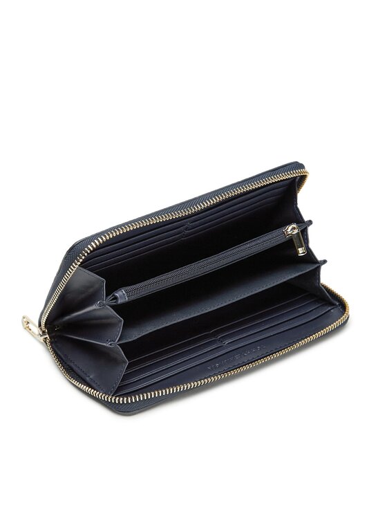 Tommy Hilfiger Tommy Hilfiger Nagy női pénztárca Emblem AW0AW15181 Sötétkék