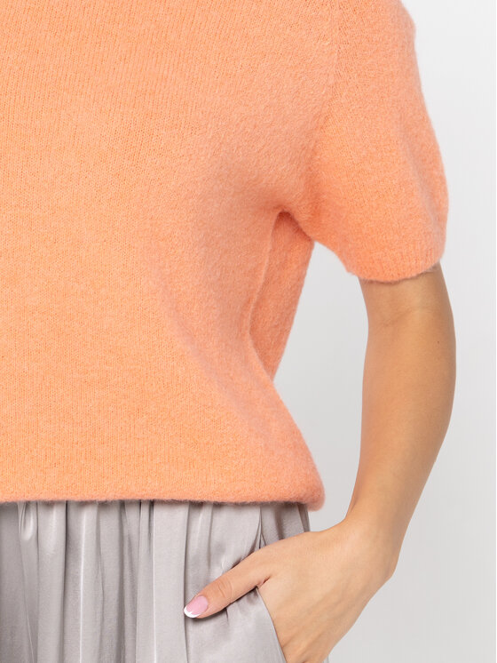 Miss LK Miss LK Sweter MISSLKS Pomarańczowy Regular Fit