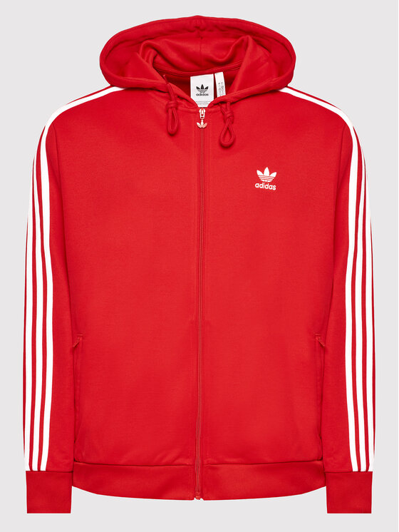 adidas Felpa adicolor Classics Hooded Full Zip Track HB9513 Rosso