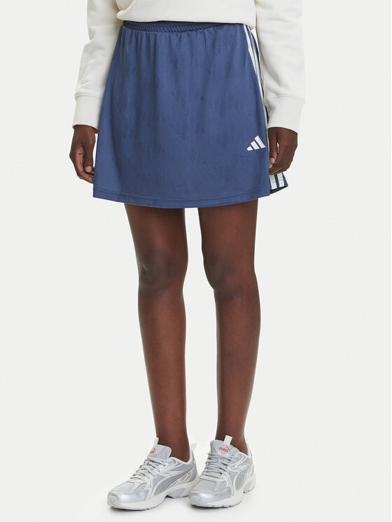 adidas Fustă mini Stadium 3-Stripes Tennis Inspired Jacquard JV5632 Albastru Regular Fit
