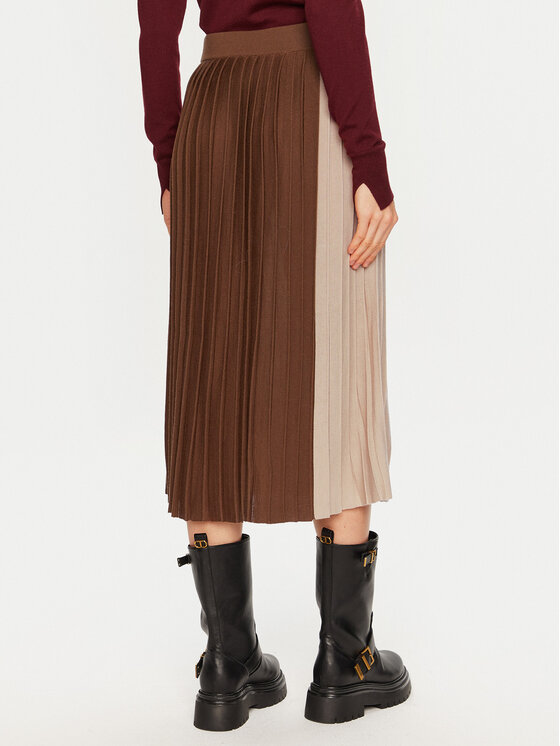 Weekend Max Mara Weekend Max Mara Plisovaná sukně Virgin 2425306022 Béžová Regular Fit